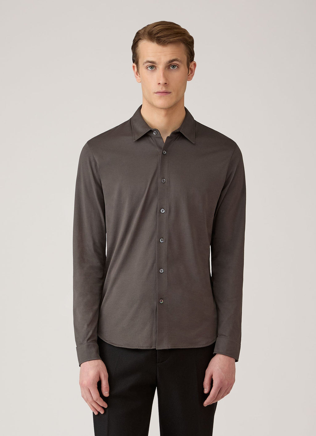 Men's Classic Jersey Shirt in Anthracite