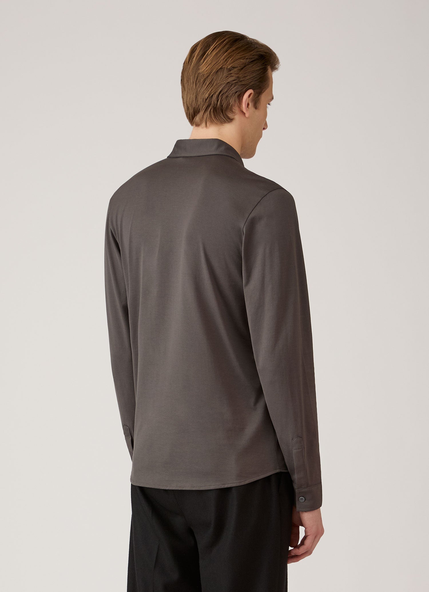 Men's Classic Jersey Shirt in Anthracite