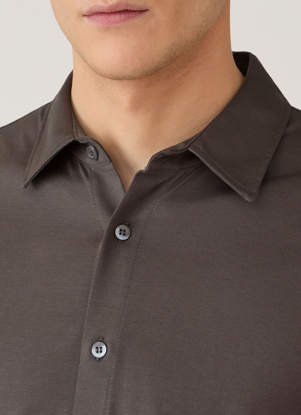 Men's Classic Jersey Shirt in Anthracite