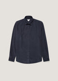 Men's Fine Cord Shirt in Midnight Navy