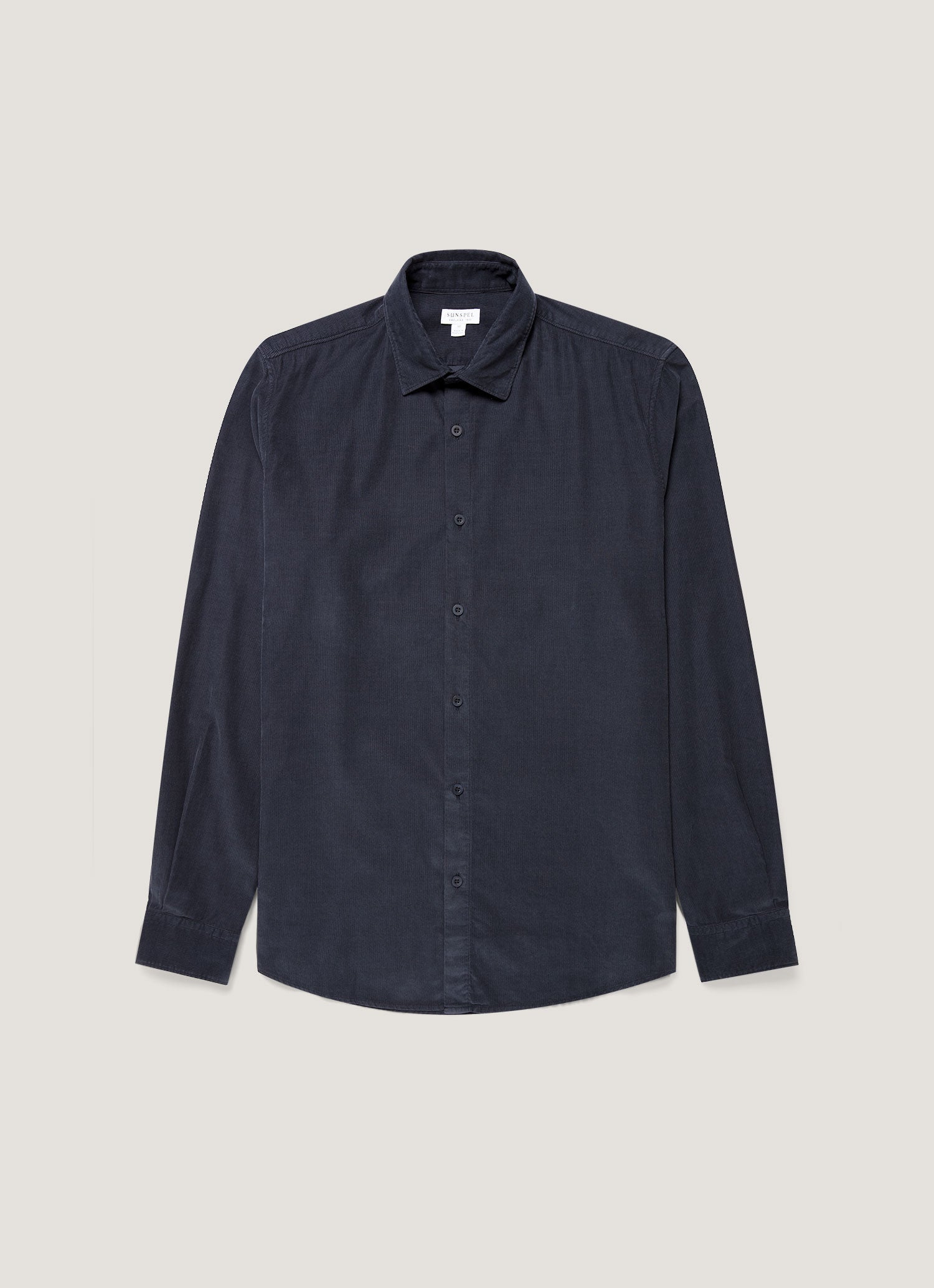Men's Fine Cord Shirt in Midnight Navy