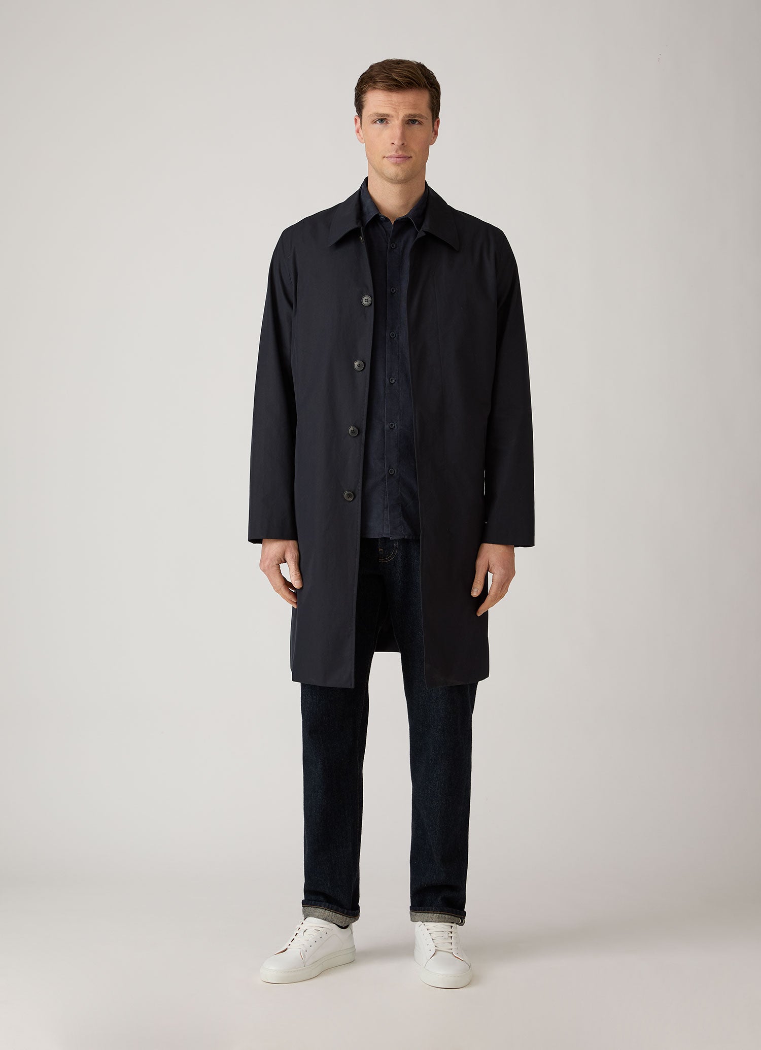 Men's Fine Cord Shirt in Midnight Navy