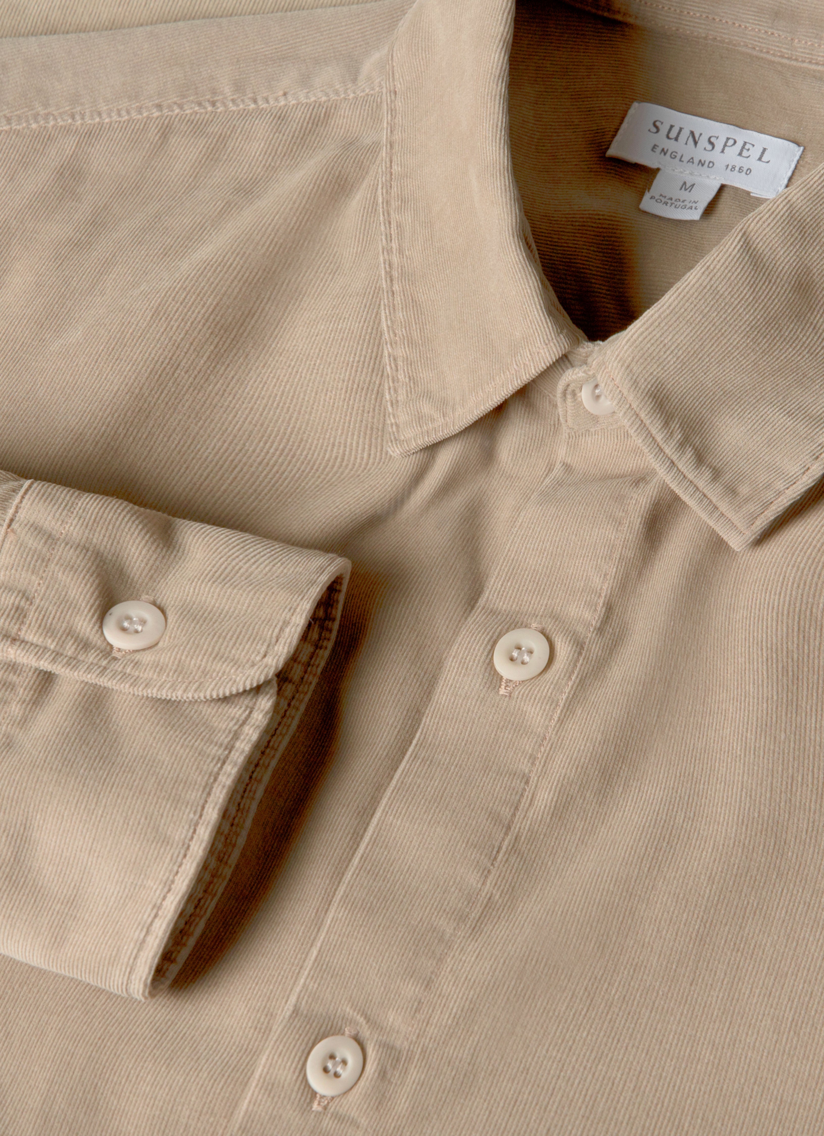 Men's Fine Cord Shirt in Fog