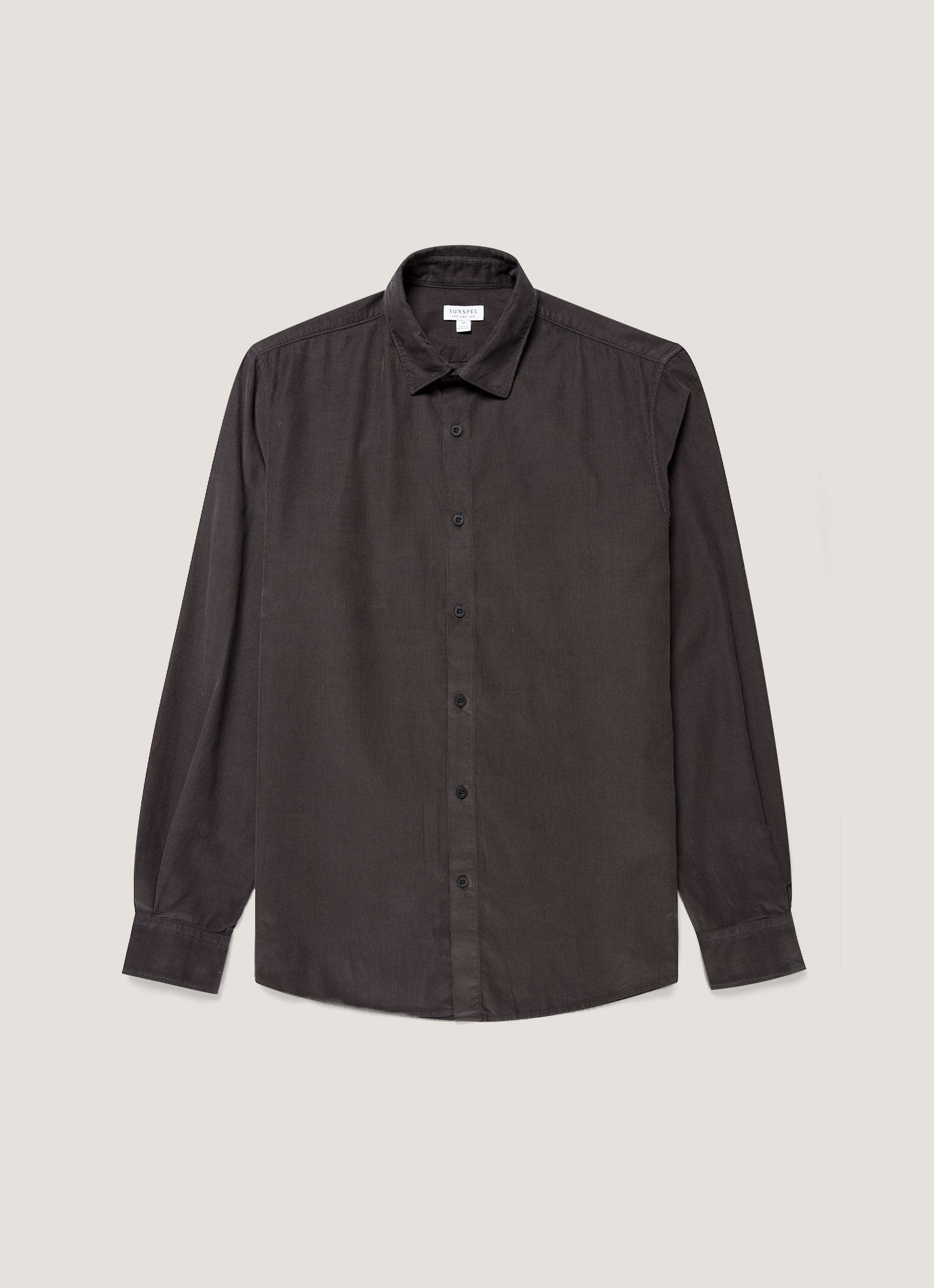 Men's Fine Cord Shirt in Anthracite