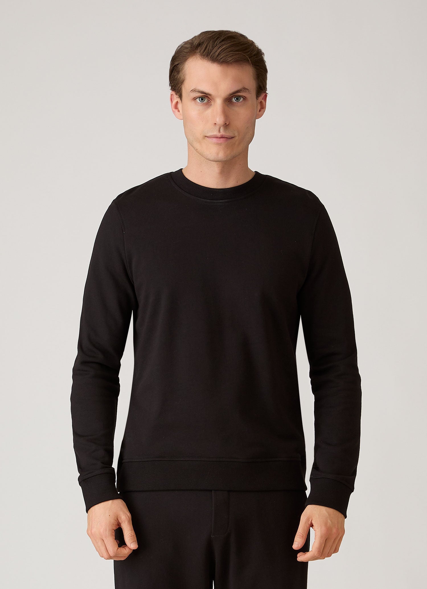 Men's Supima Loopback Sweatshirt in Black