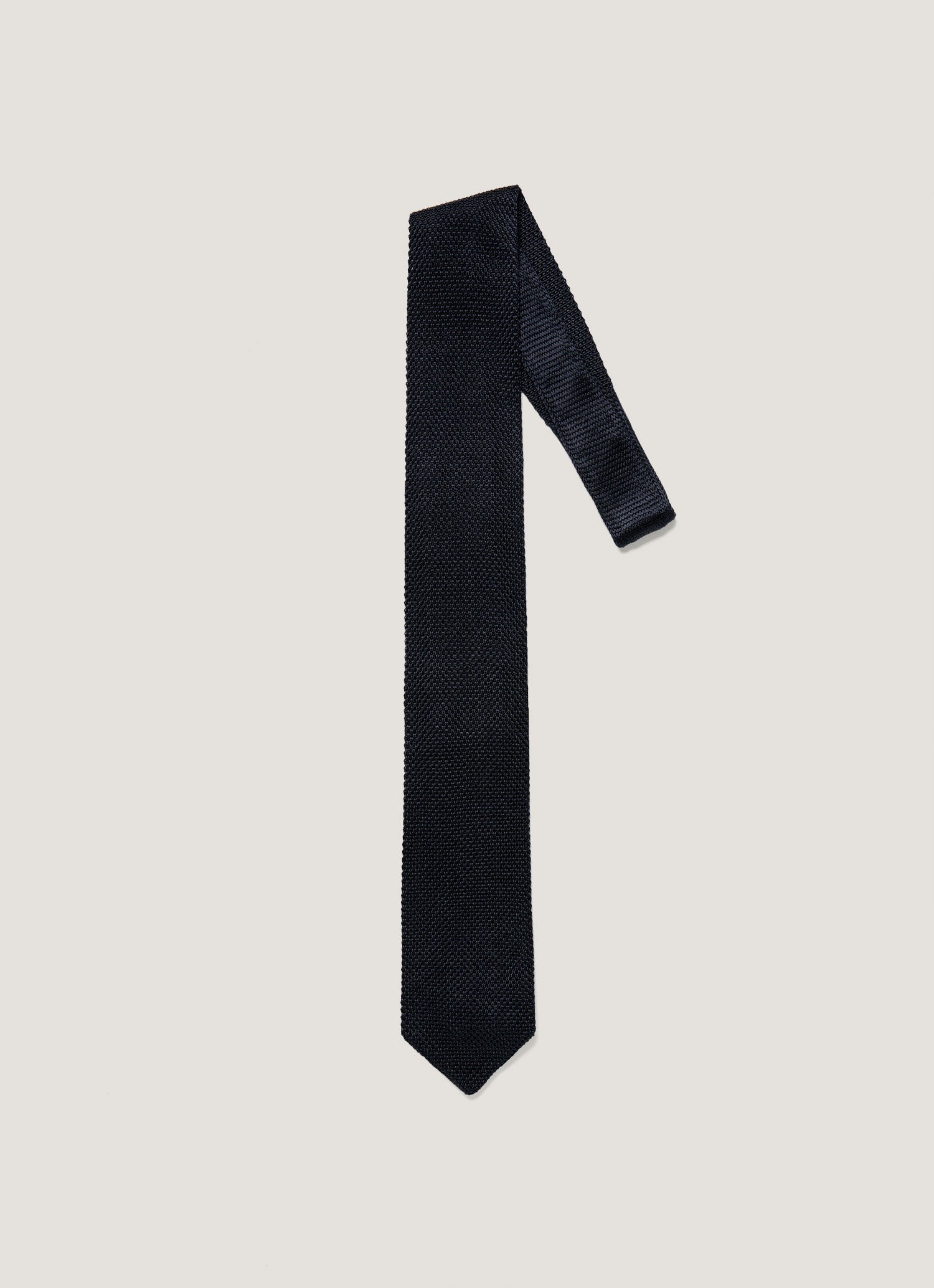 Men's Silk Knitted Tie in Navy