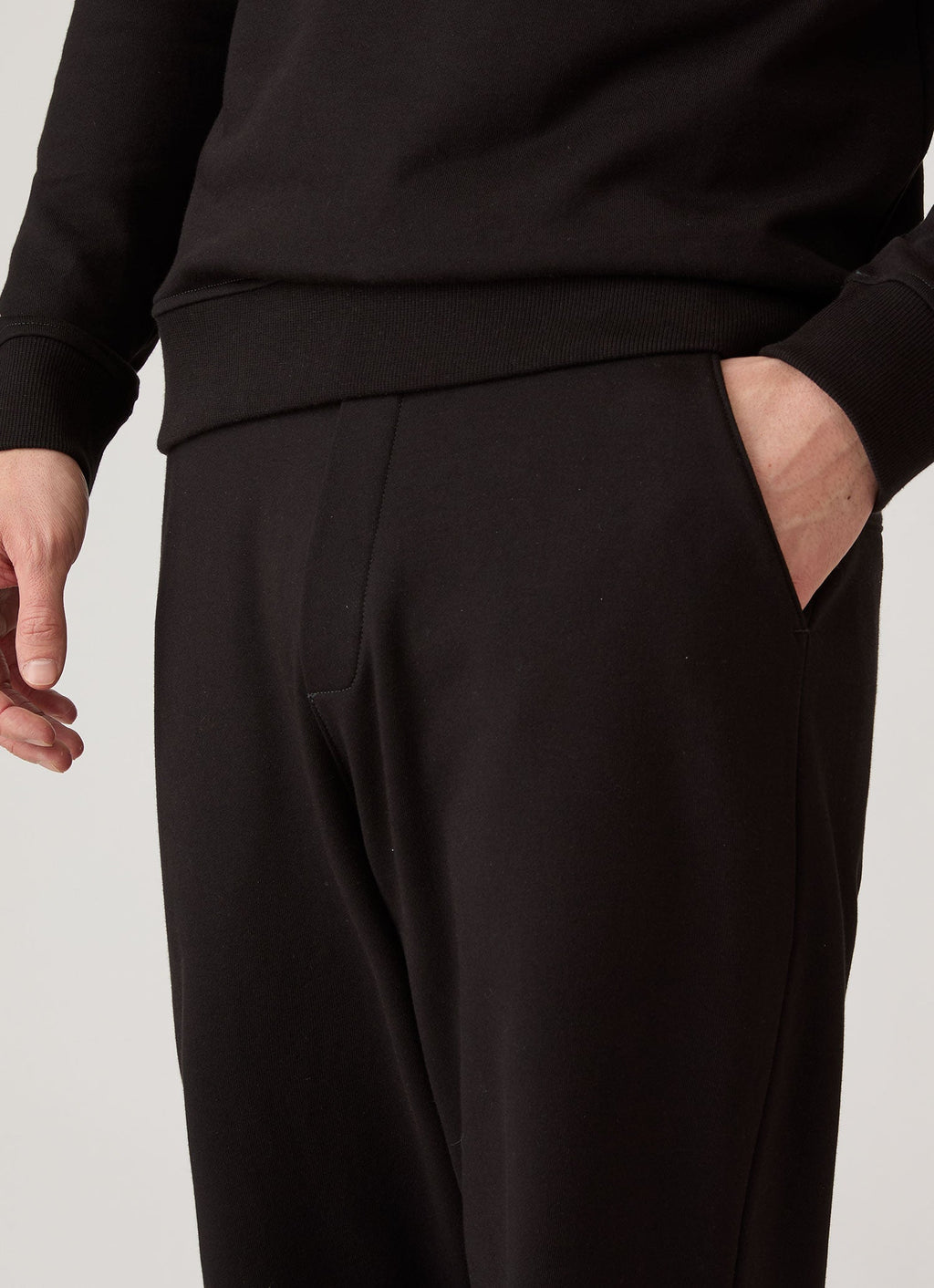Men's Supima Loopback Sweatpants in Black