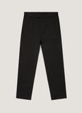 Men's Textured Wool Trouser in Dark Charcoal Melange