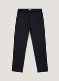 Men's Cotton Drawstring Trousers in Navy