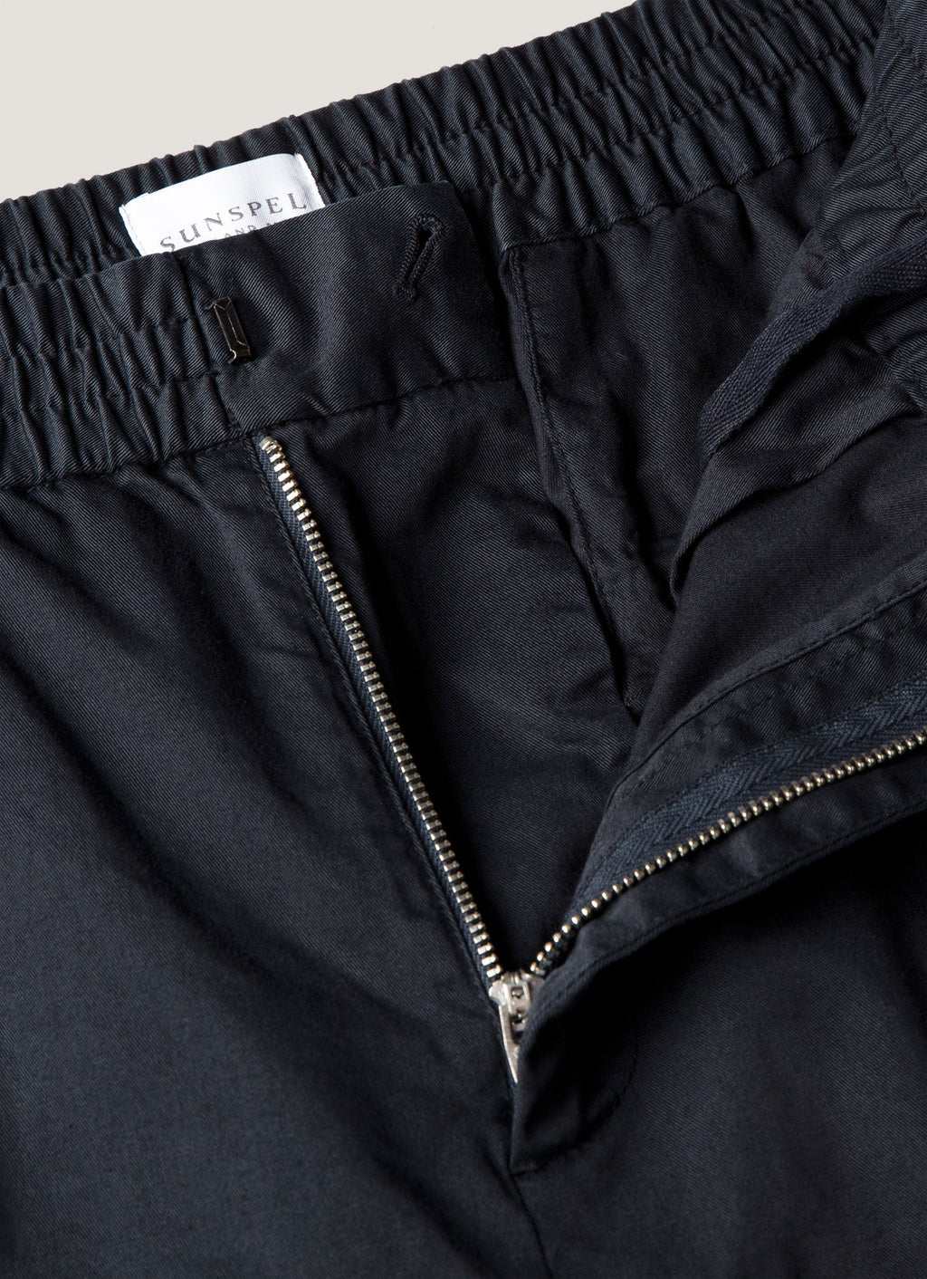Men's Cotton Drawstring Trousers in Navy