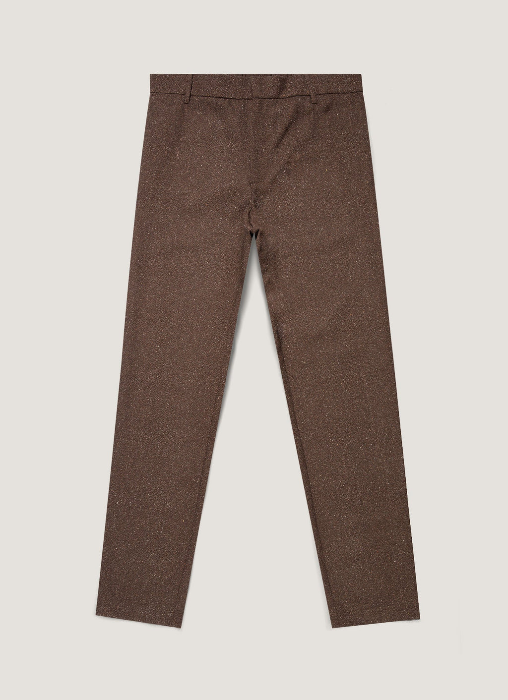 Men's Donegal Tweed Trouser in Dark Brown Melange