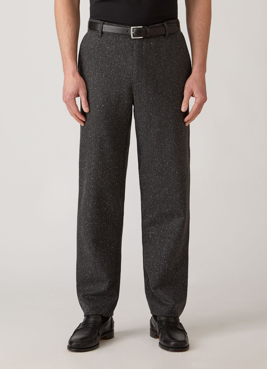 Men's Donegal Tweed Trouser in Anthracite Melange