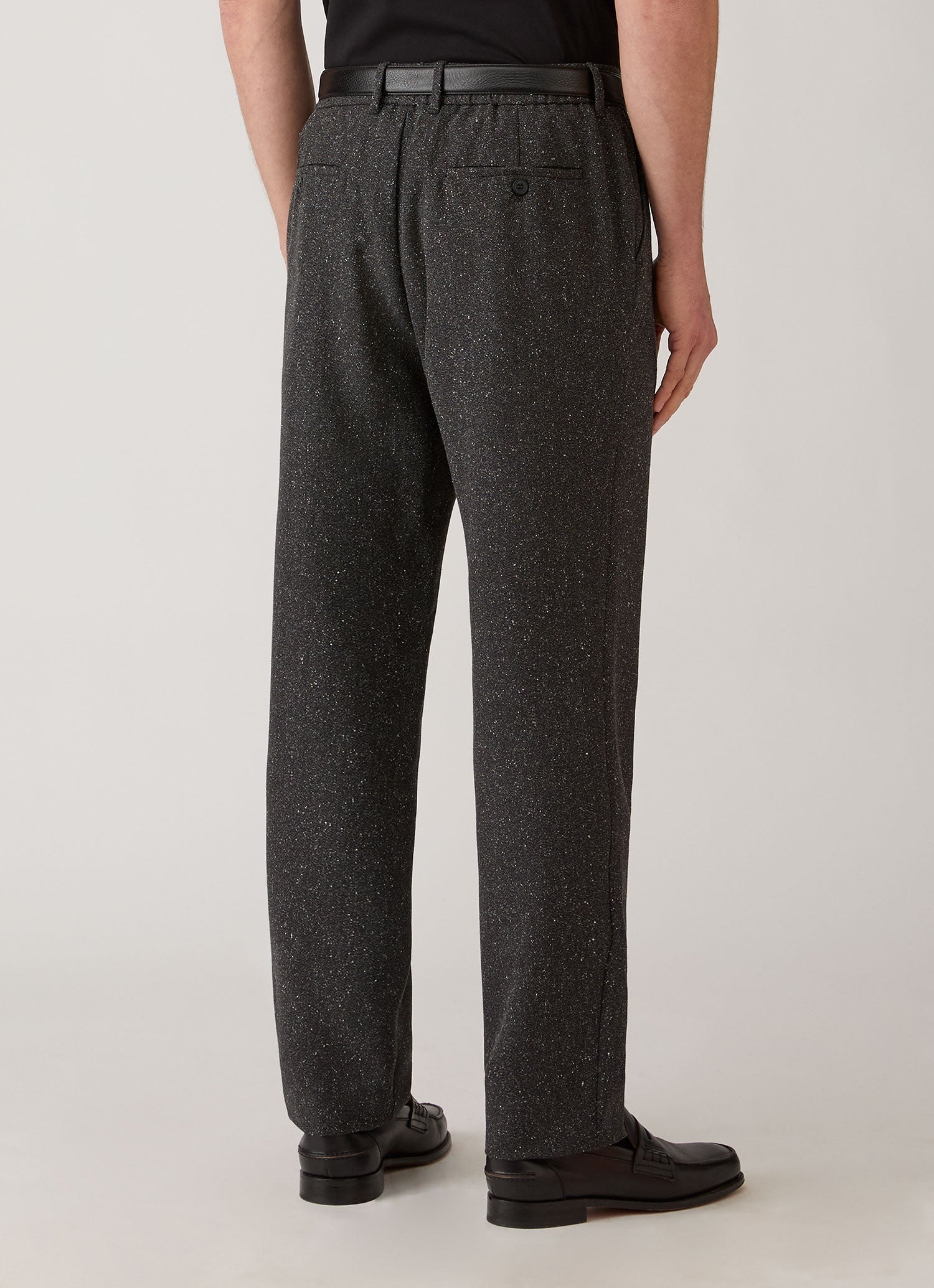 Men's Donegal Tweed Trouser in Anthracite Melange
