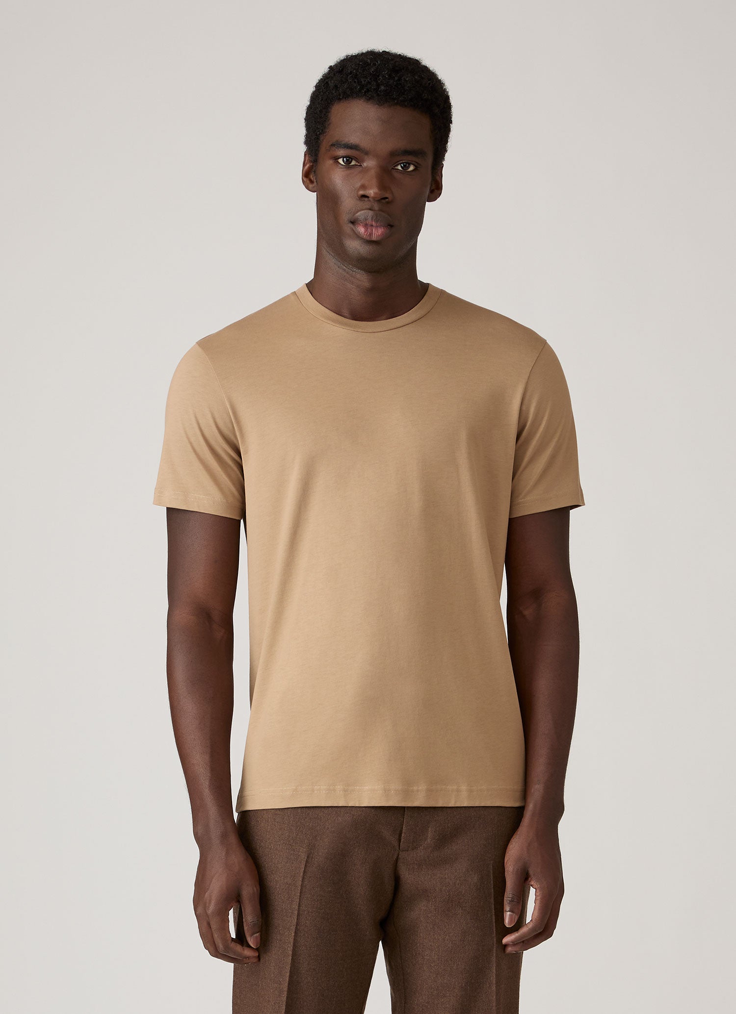 Men's Riviera Midweight T-shirt in Dark Beige