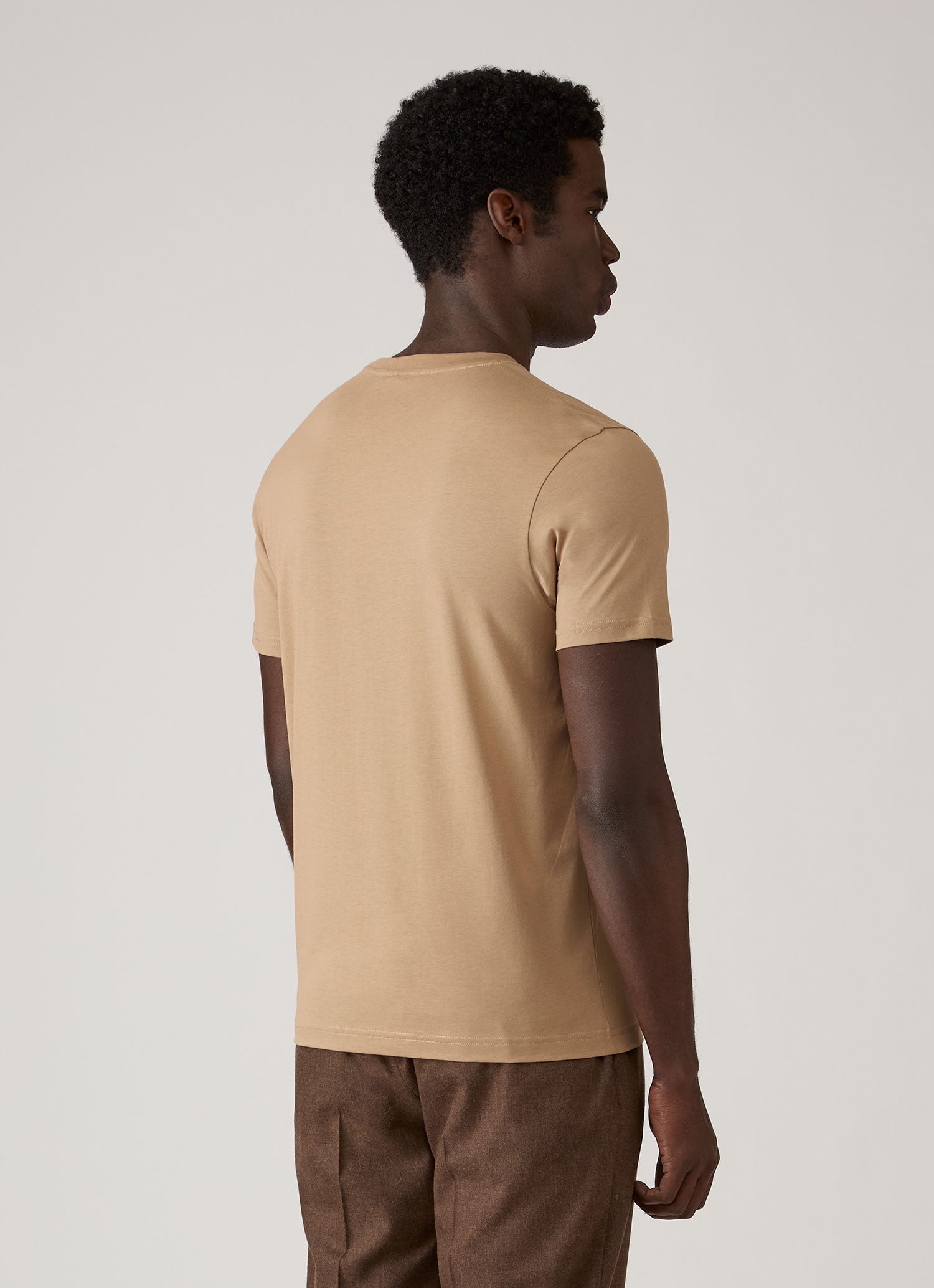 Men's Riviera Midweight T-shirt in Dark Beige