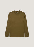 Men's Long Sleeve Riviera Midweight T-shirt in Loden Green