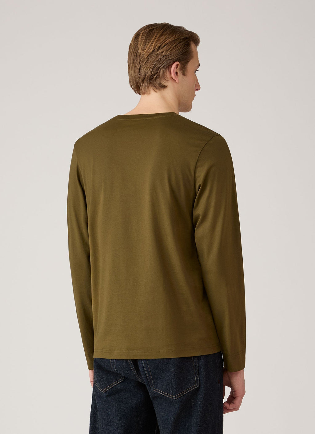 Men's Long Sleeve Riviera Midweight T-shirt in Loden Green
