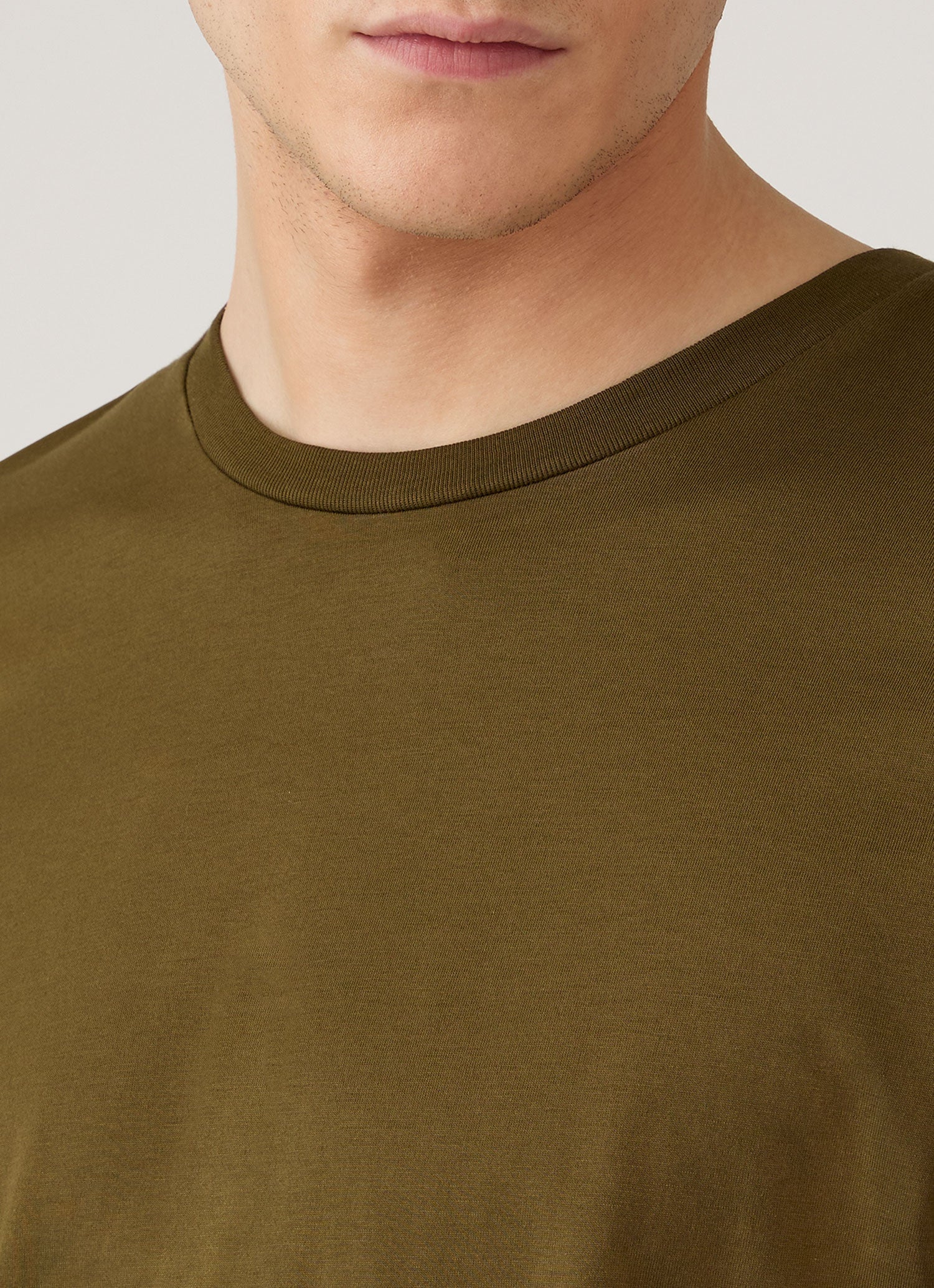 Men's Long Sleeve Riviera Midweight T-shirt in Loden Green