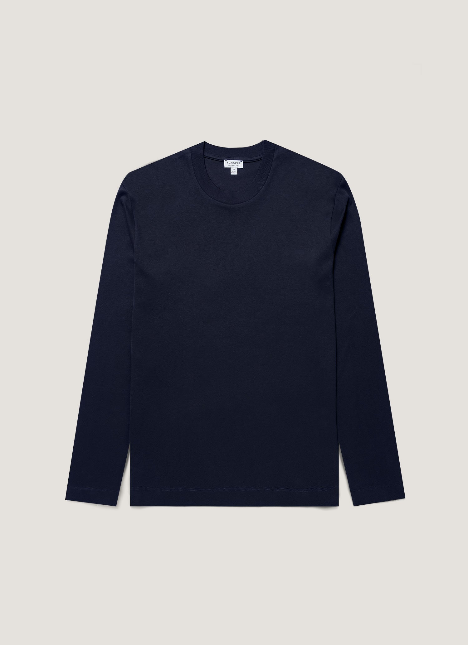 Men's Long Sleeve Heavyweight T-shirt in Midnight Navy