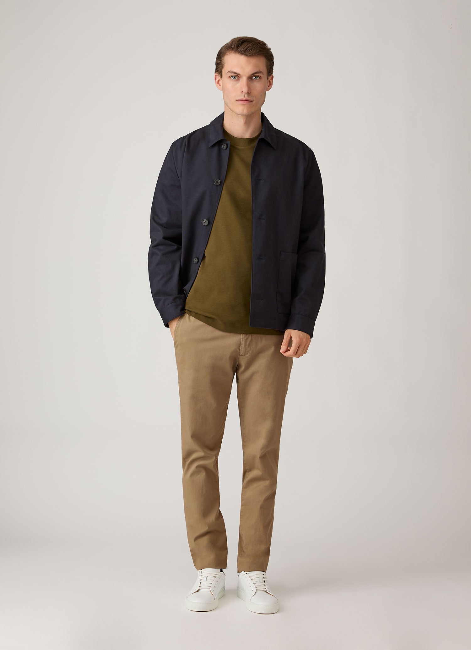 Men's Long Sleeve Heavyweight T-shirt in Loden Green