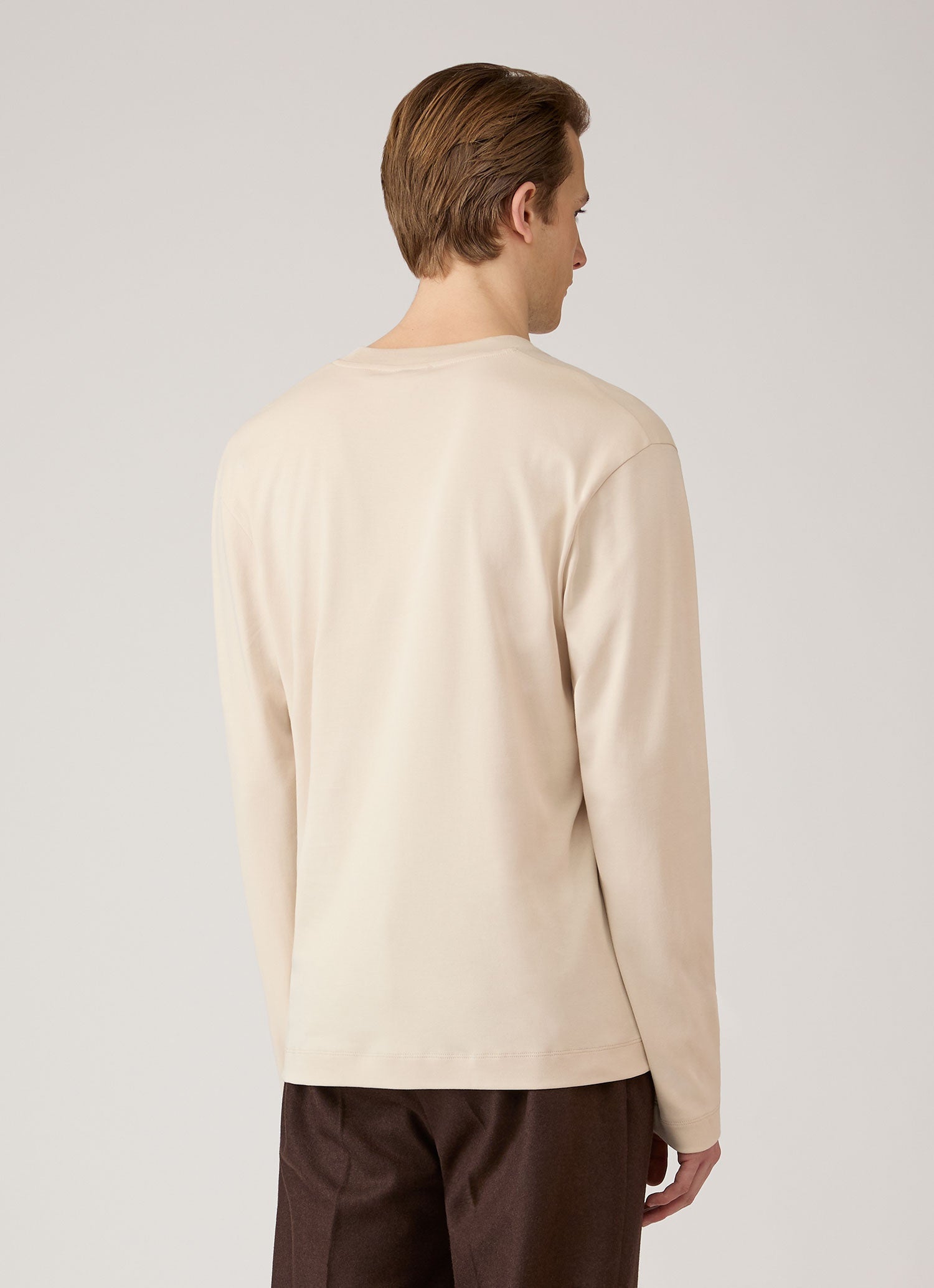 Men's Long Sleeve Heavyweight T-shirt in Swansdown