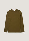 Men's Long Sleeve Heavyweight Classic T-shirt in Loden Green