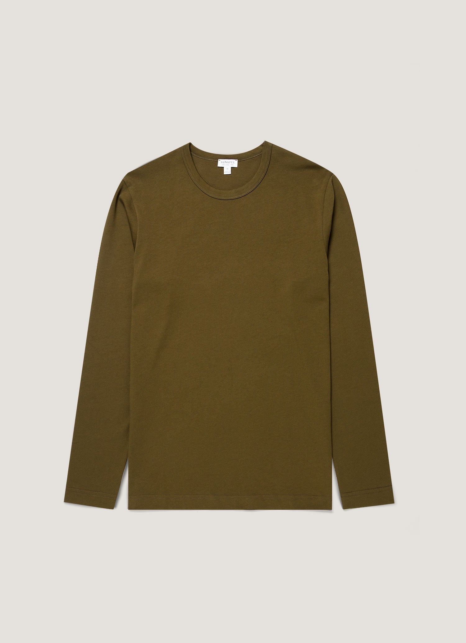 Men's Long Sleeve Heavyweight Classic T-shirt in Loden Green