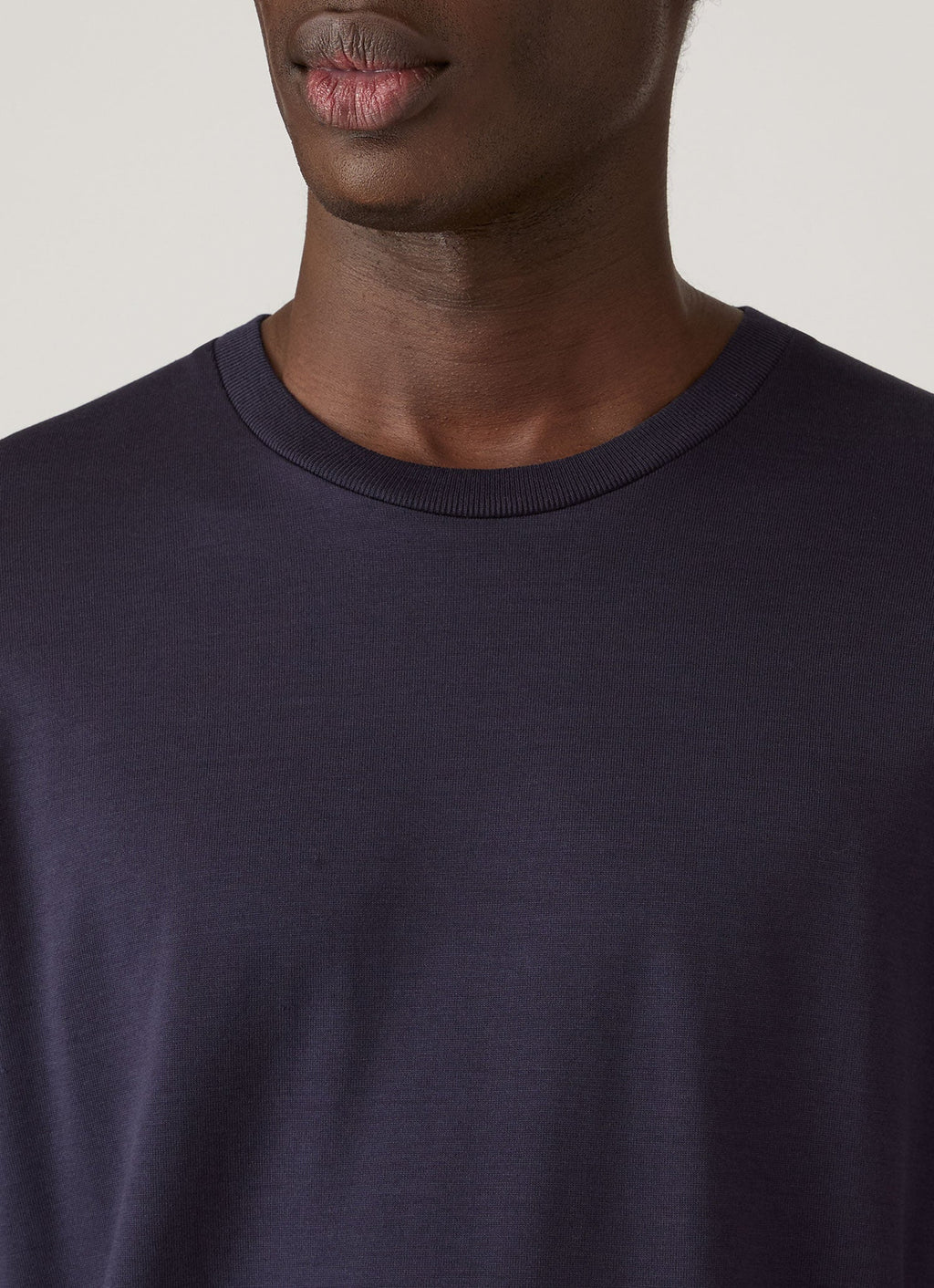 Men's Silk Cotton T-shirt in Navy
